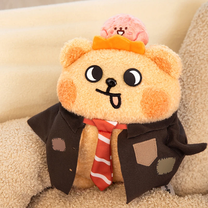 TOY TOP小熊虫大脑抽离毛绒公仔 可爱调皮包挂 萌物玩具