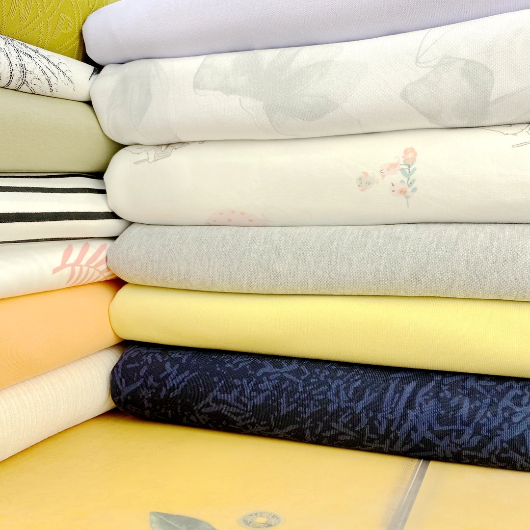 满28元包邮 各种服装四季高档面料全棉精梳健康奥绒毛圈棉布扎染