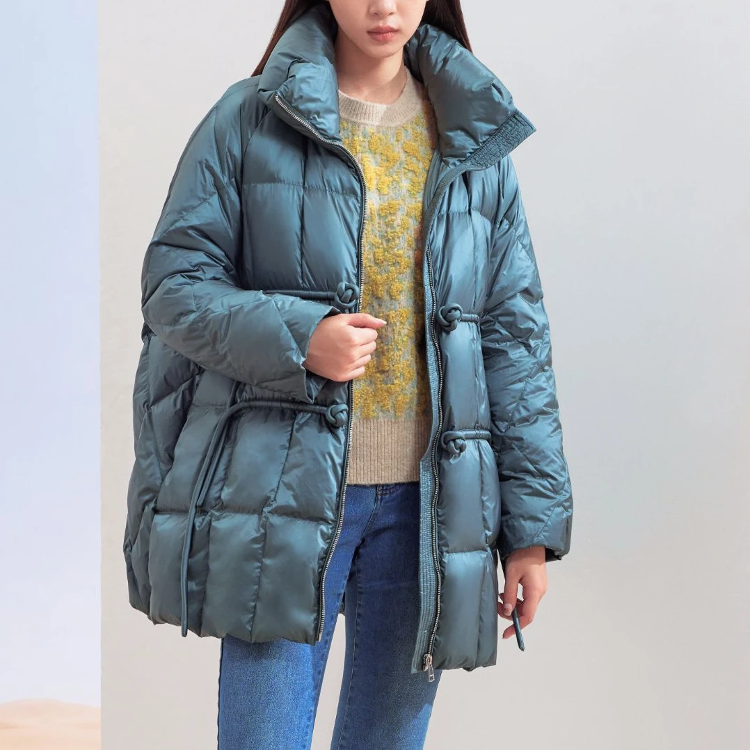 中长款鹅绒服冬季新品加厚羽绒服女士外套154C4336