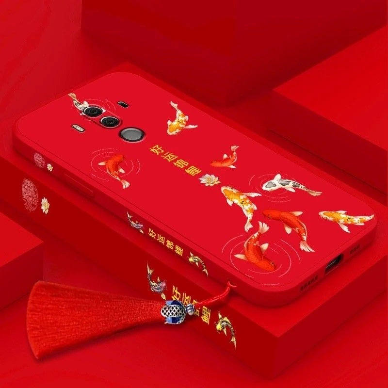 华为mate10Pro手机壳中国风好运锦鲤BLA-AL00防摔硅胶保护套国潮
