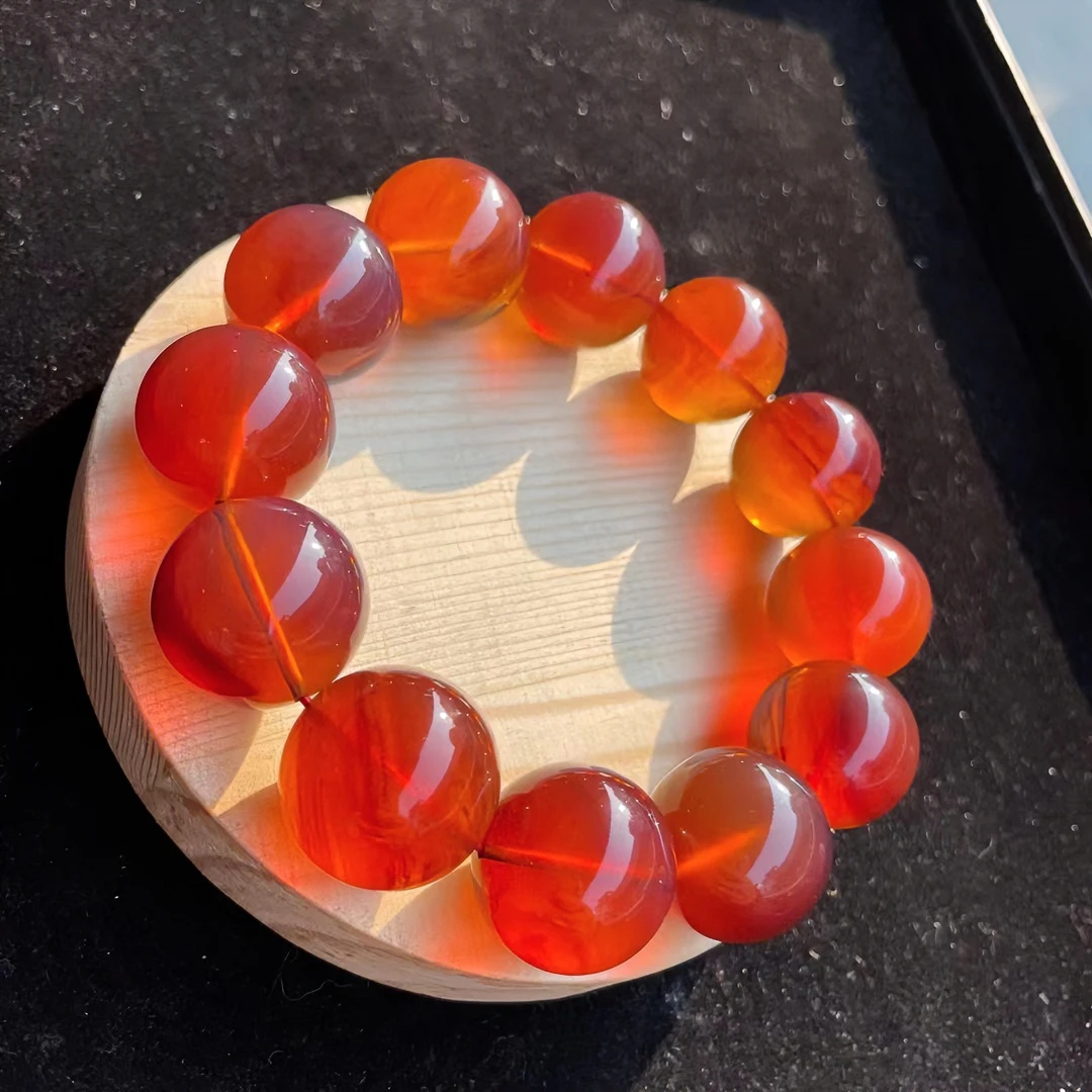 缅甸琥珀/琥珀蜜蜡/天然珠宝/收藏佳品/珠光宝气/珠宝/棕红手串