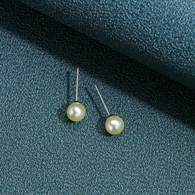 【罗伊伊宠粉】海水羽皇金珍珠  S925银  小金豆海水耳钉  5-6mm