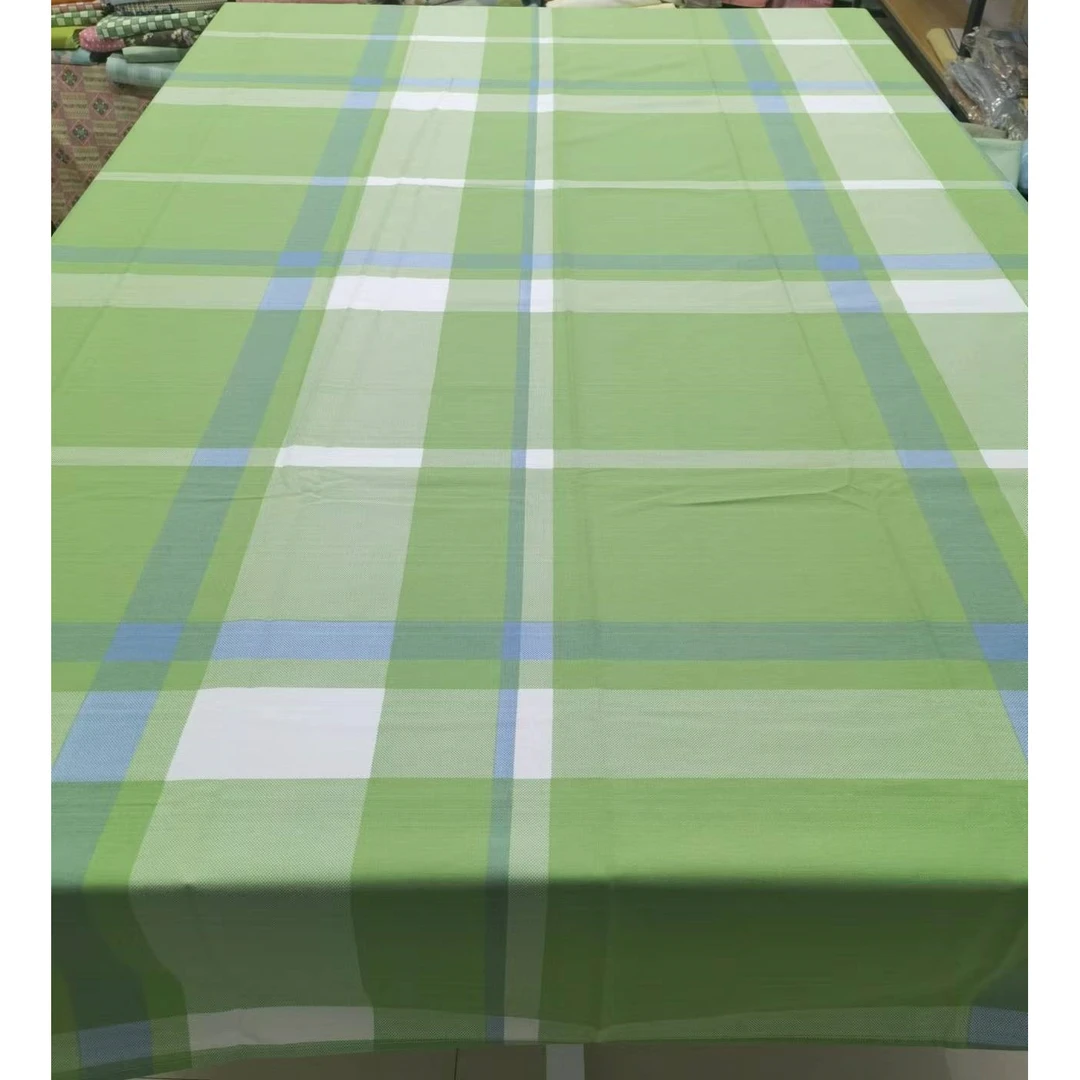 百搭大绿格-山东粗布面料加厚加密段条提花三枚缎-床单:2m*2.4m