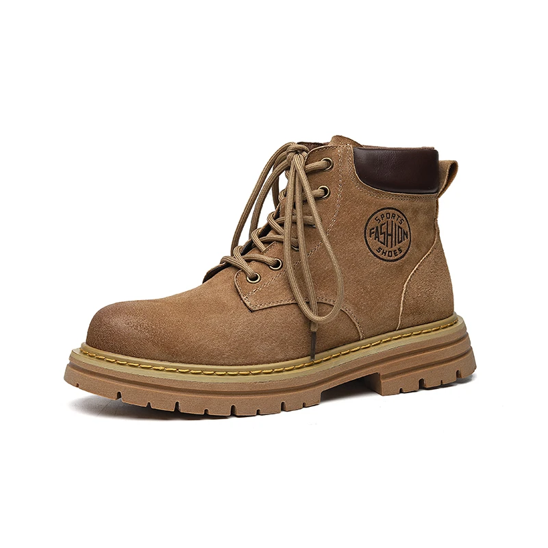 马丁靴男夏季男鞋英伦风舒适中帮透气潮流短靴时尚复古休闲工装鞋