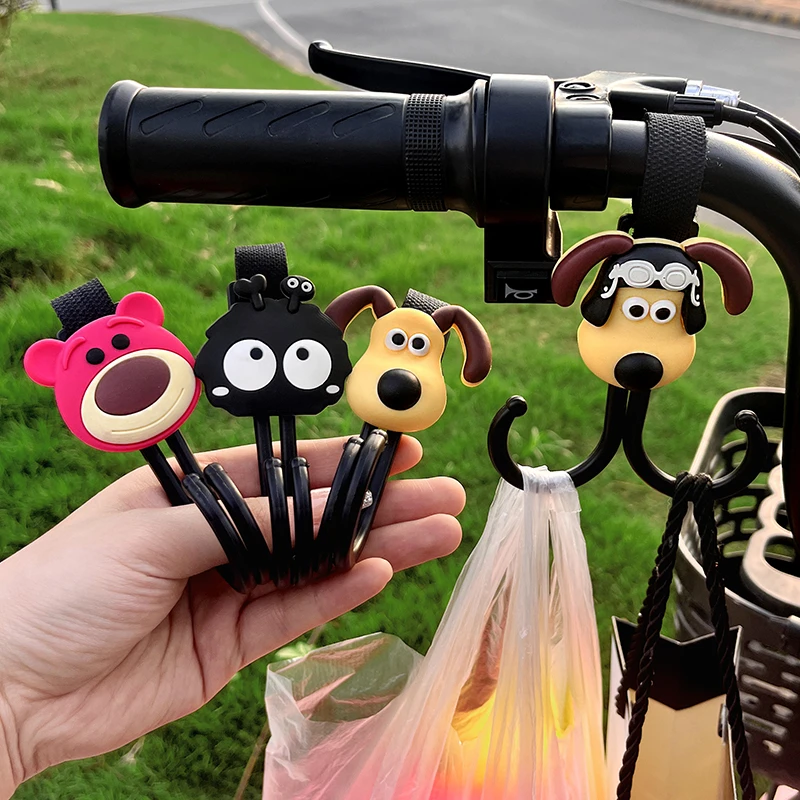 电动车挂钩前置通用强力承重摩托车挂物钩可爱卡通外卖挂扣多功能