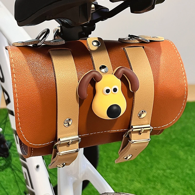 自行车挂包可爱卡通掌门狗山地车置物包收纳包公路车包前梁骑行包