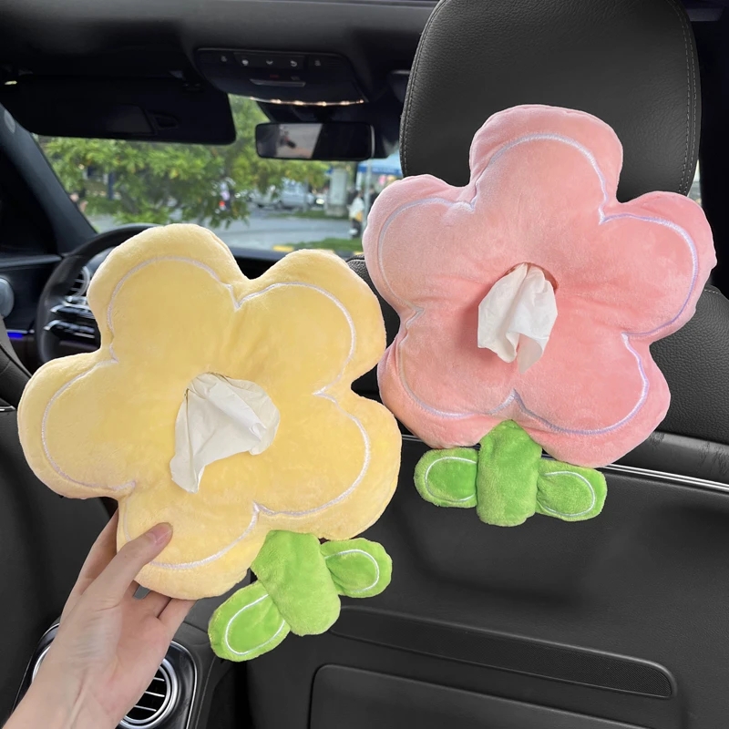 车载抽纸盒挂式卡通玩偶女神车内纸巾盒创意可爱汽车纸抽盒网红款