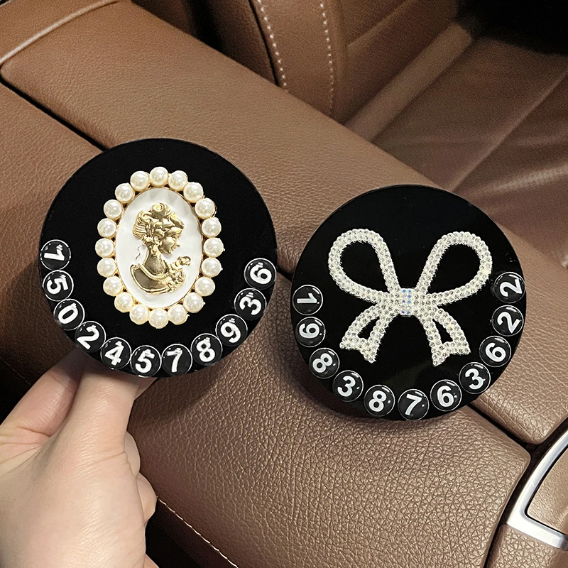 挪车电话牌车用车载临时停车号码牌摆件可爱卡通汽车移车牌高级感