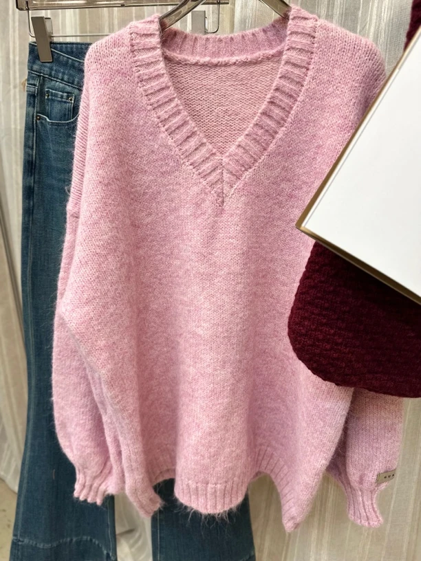 新款韩版毛衣女秋冬宽松休闲百搭时尚套头针织上衣