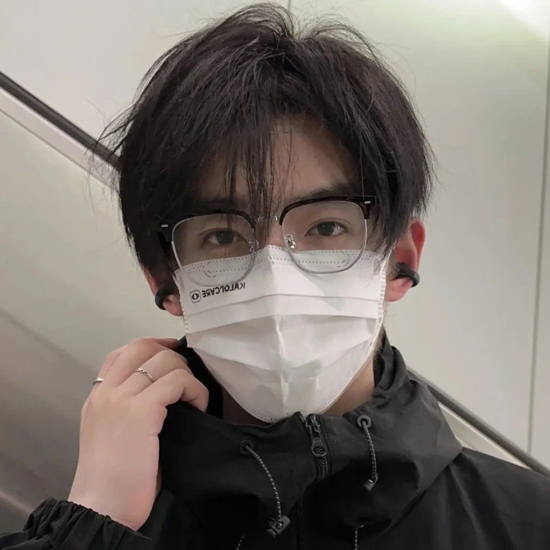 理工男痞帅高颜值半框装饰眼镜小红书韩潮蓝光通勤平光镜女学生