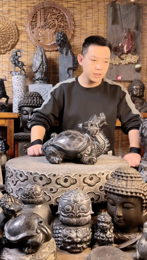 【闪购商品】33龙龟天然青石雕刻