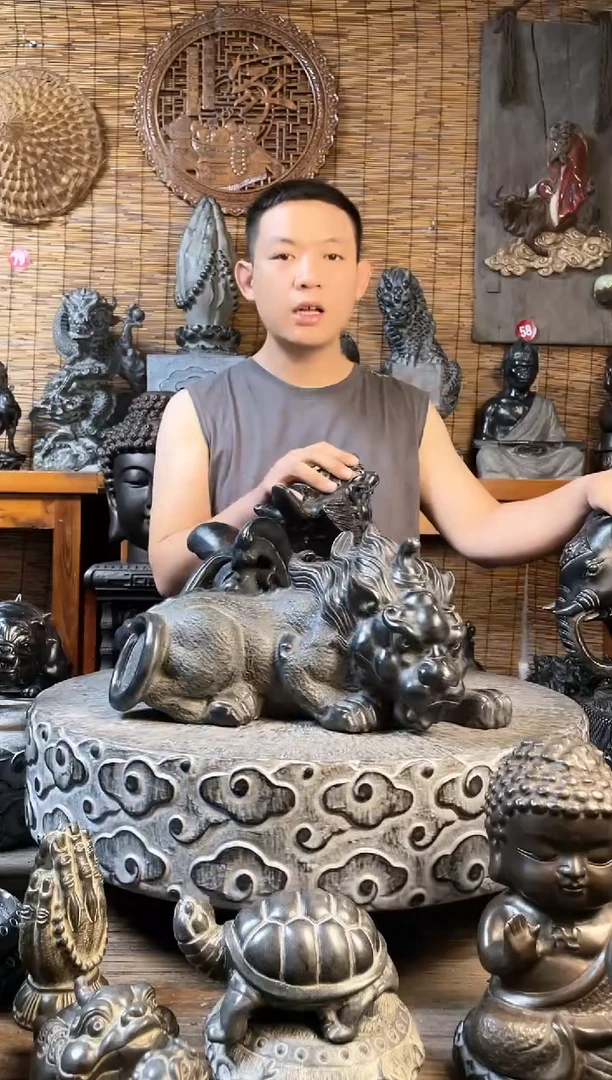 【闪购商品】40经典貔貅天然青石雕刻