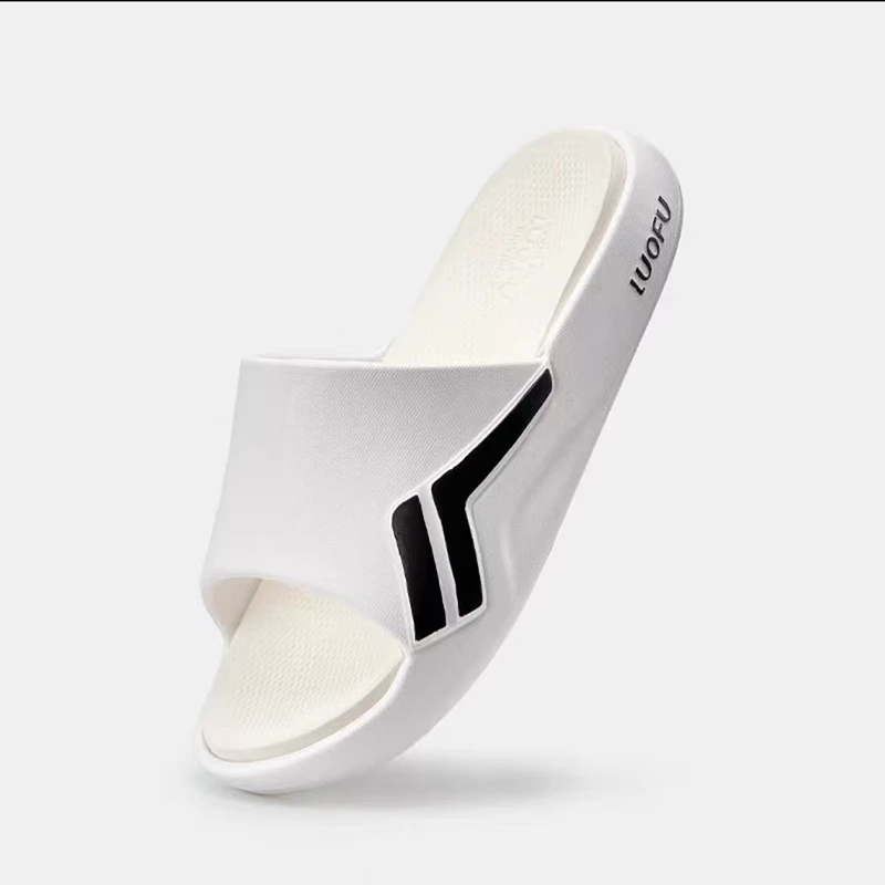 luofu新款厚底外穿拖鞋男士防滑软底缓震外穿休闲一体成型凉拖女
