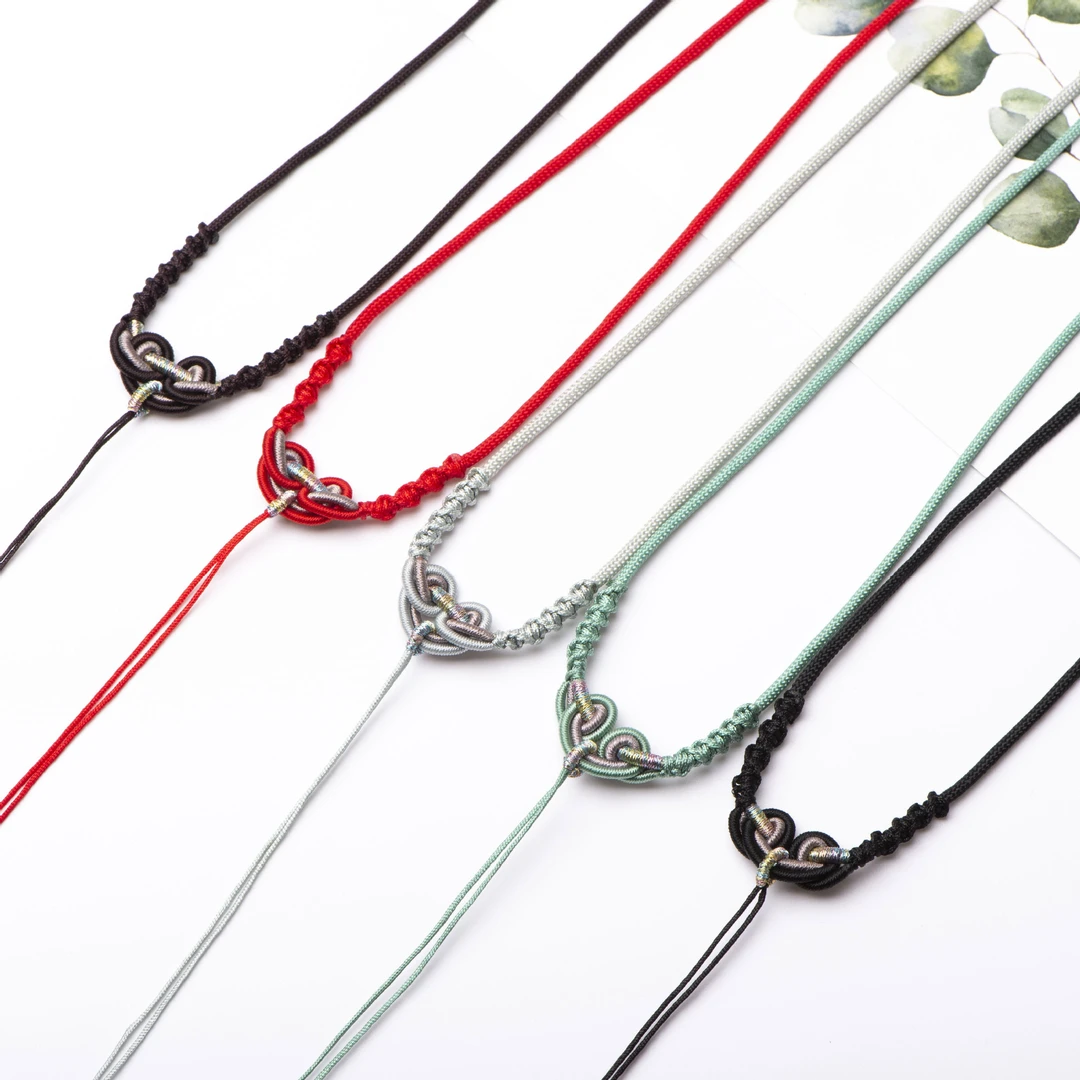 非金属布艺项链 手工编织项链绳玉佩吊坠挂绳绑饰品挂脖手工绳子