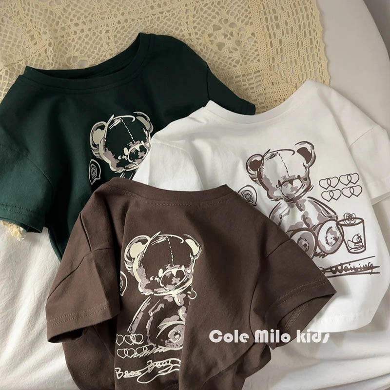 纯棉~韩版儿童短袖t恤男童女夏款半袖女童上衣宽松圆领宝宝打底衫