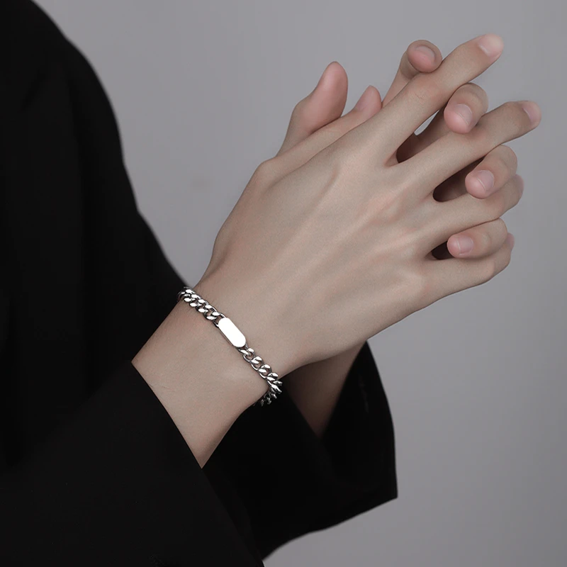 迭沐 不锈钢手链 古巴手链男小众高级感不锈钢男生手镯男古巴手链