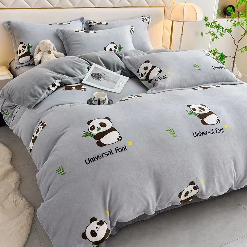 2024年新款加厚牛奶绒单被套，单床单