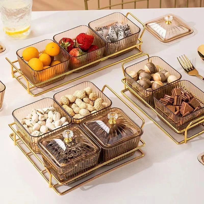 干果坚果零食小吃盘水果盘ins高颜值分格点心盘果盘酒吧小吃盘ktv