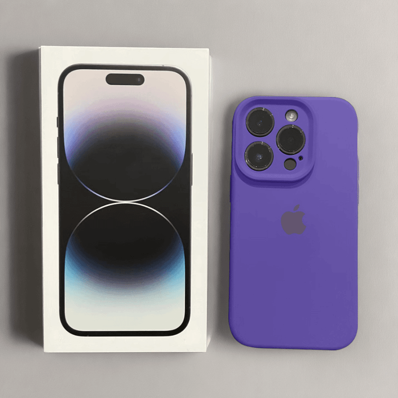 ins紫水晶液态硅胶精孔iPhone15promax手机壳苹果14Pro防摔情侣壳
