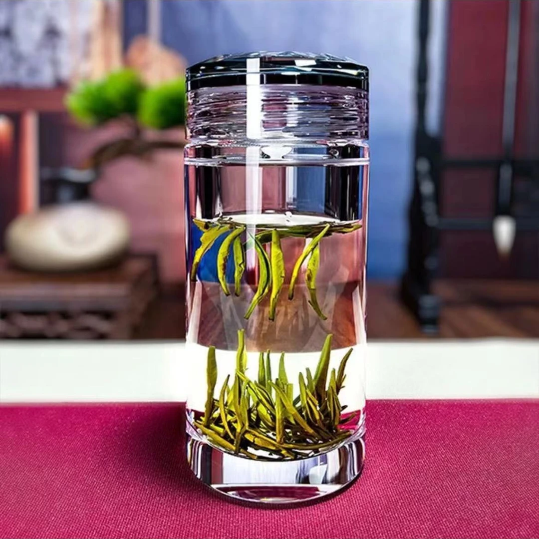 高硼硅玻璃水杯单层加厚冷泡杯耐热简约便携透明泡茶杯子玻璃茶杯