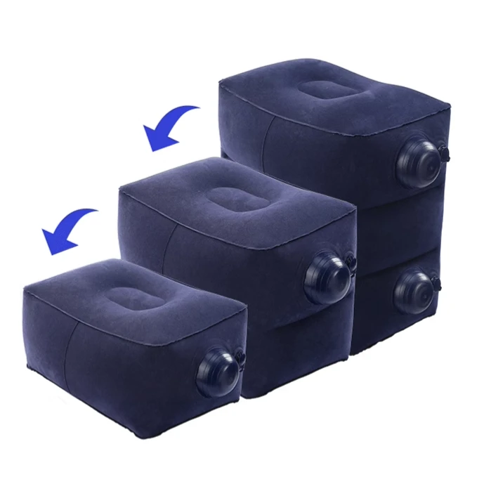 充气脚垫飞机充气凳坐汽车火车高铁充气脚凳旅行便携垫腿睡觉神器