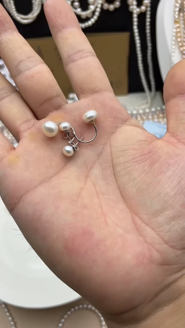 【闪购商品】淡水珍珠耳饰未镶嵌耳饰