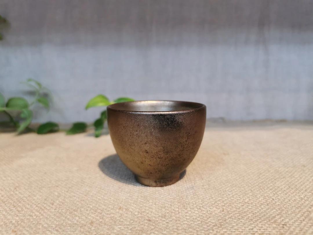 云南建水紫陶浪鬼柴烧无相作品精品品茗杯70毫升