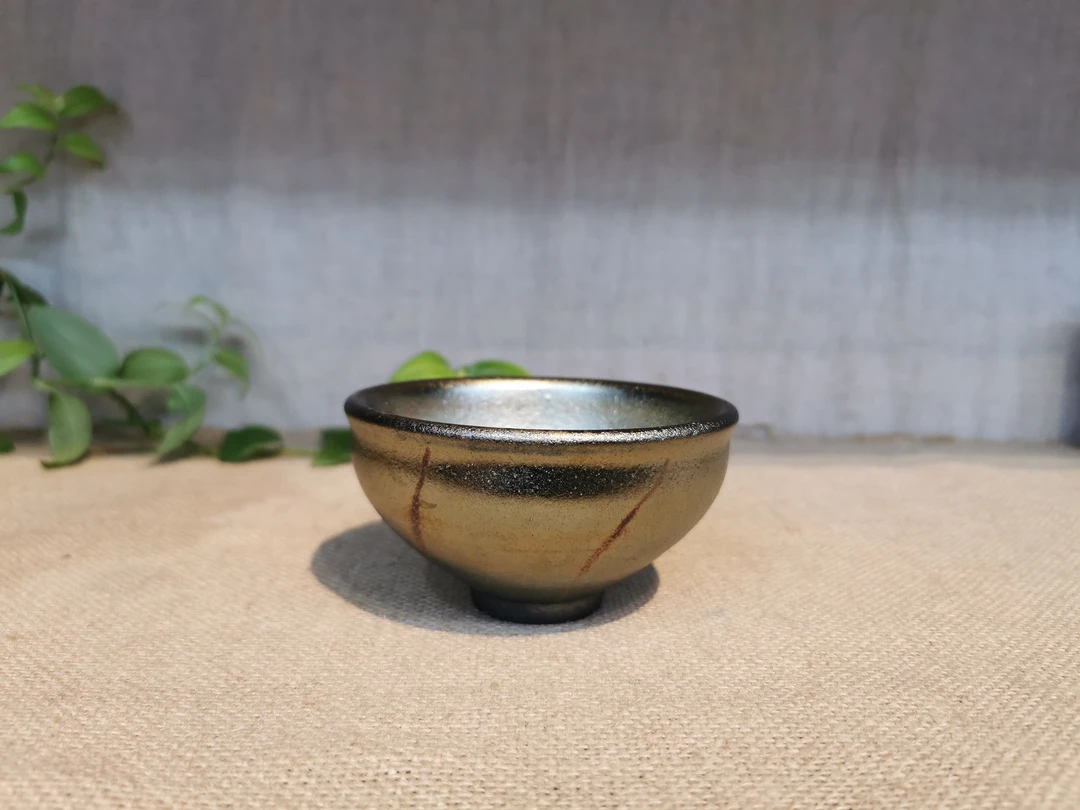 云南建水紫陶浪鬼柴烧无相作品精品束口杯140毫升