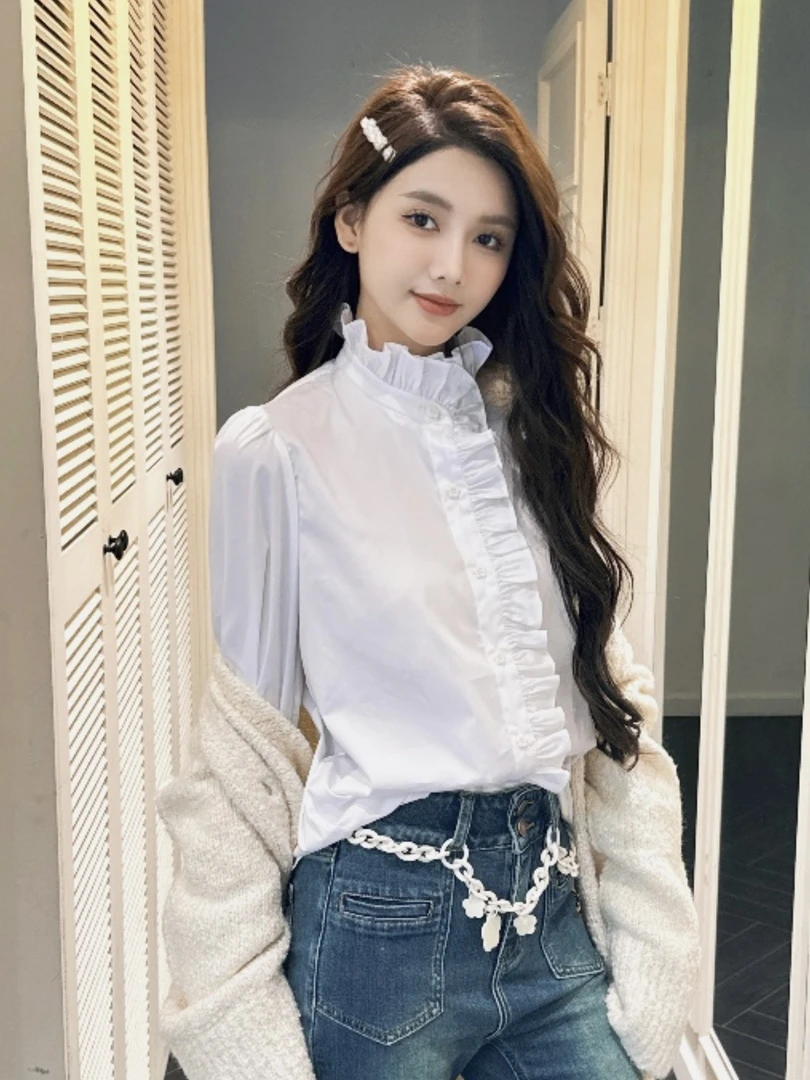 Stellacci Studio荷叶领衬衫