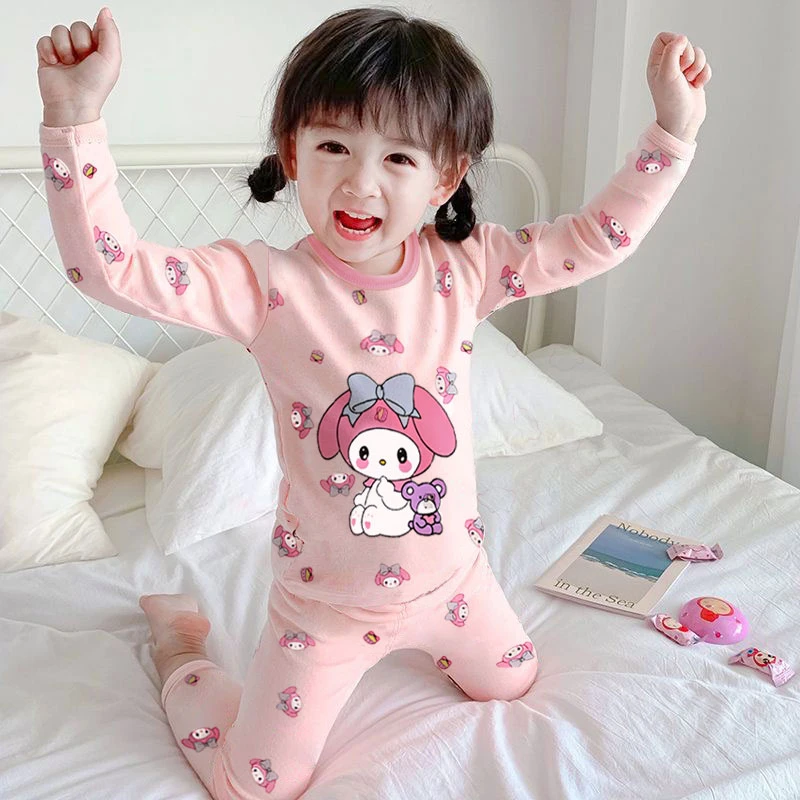 女童纯棉秋衣秋裤套装春秋款儿童睡衣纯棉长袖薄款女孩宝宝线衣裤