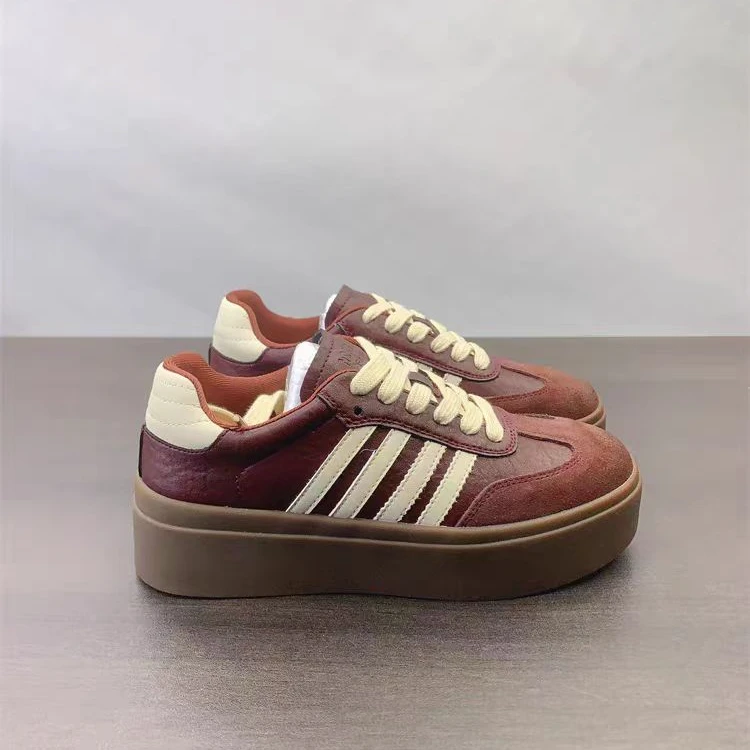 厚底增高拼色板鞋女6206秋季新款爆款软底轻便透气休闲小白鞋