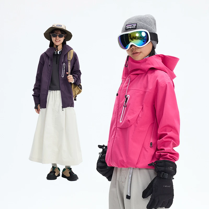 NBCT户外防水耐磨宽松连帽防泼水户外组合夹克0286-2