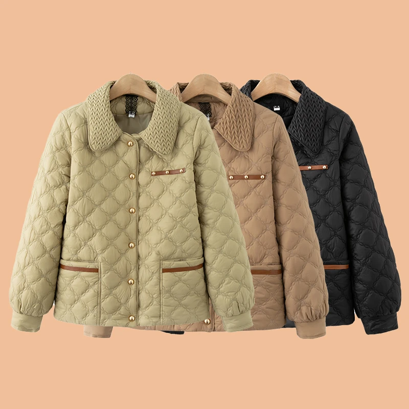 秋冬新款时尚妈妈棉衣洋气上衣老太太休闲外套中老年女装短款棉服