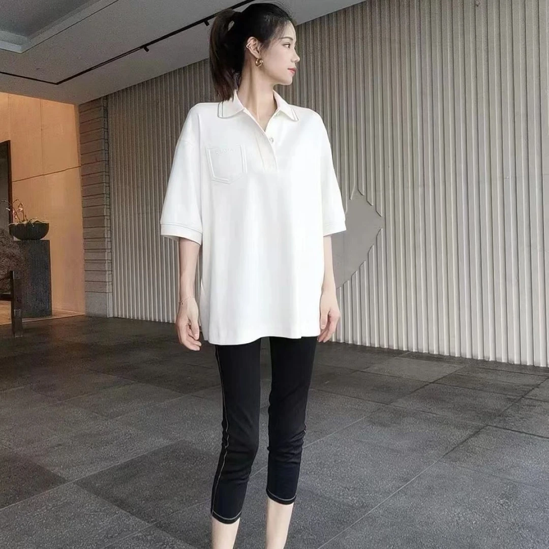 阿家专柜正品复古宽松阔版夏季百搭POLO衫 5300834-352871-001