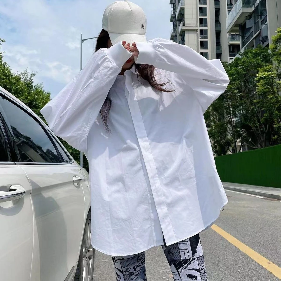 阿家正品活动专享oversize宽松时尚阔版衬衫 5300811-1111661-001