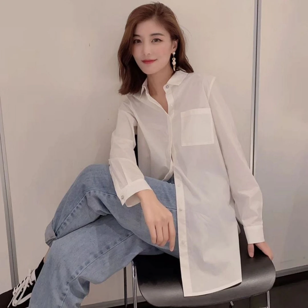 阿家专柜正品春秋宽松学院派纯欲男友衬衫 5300230-1011461-001