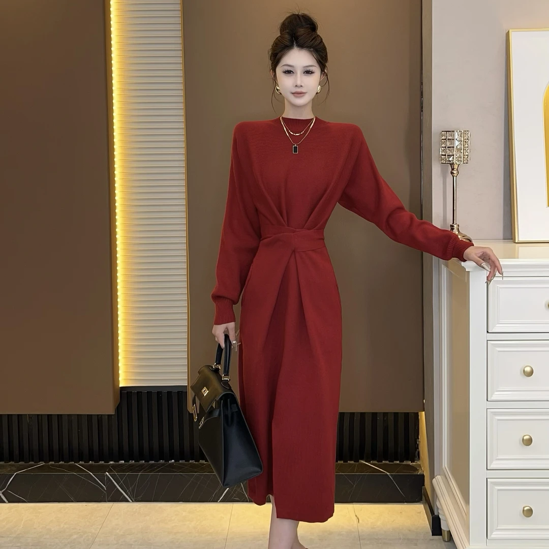 【MD原创·宵夜】时尚气质修身显瘦百搭洋气高级感连衣裙