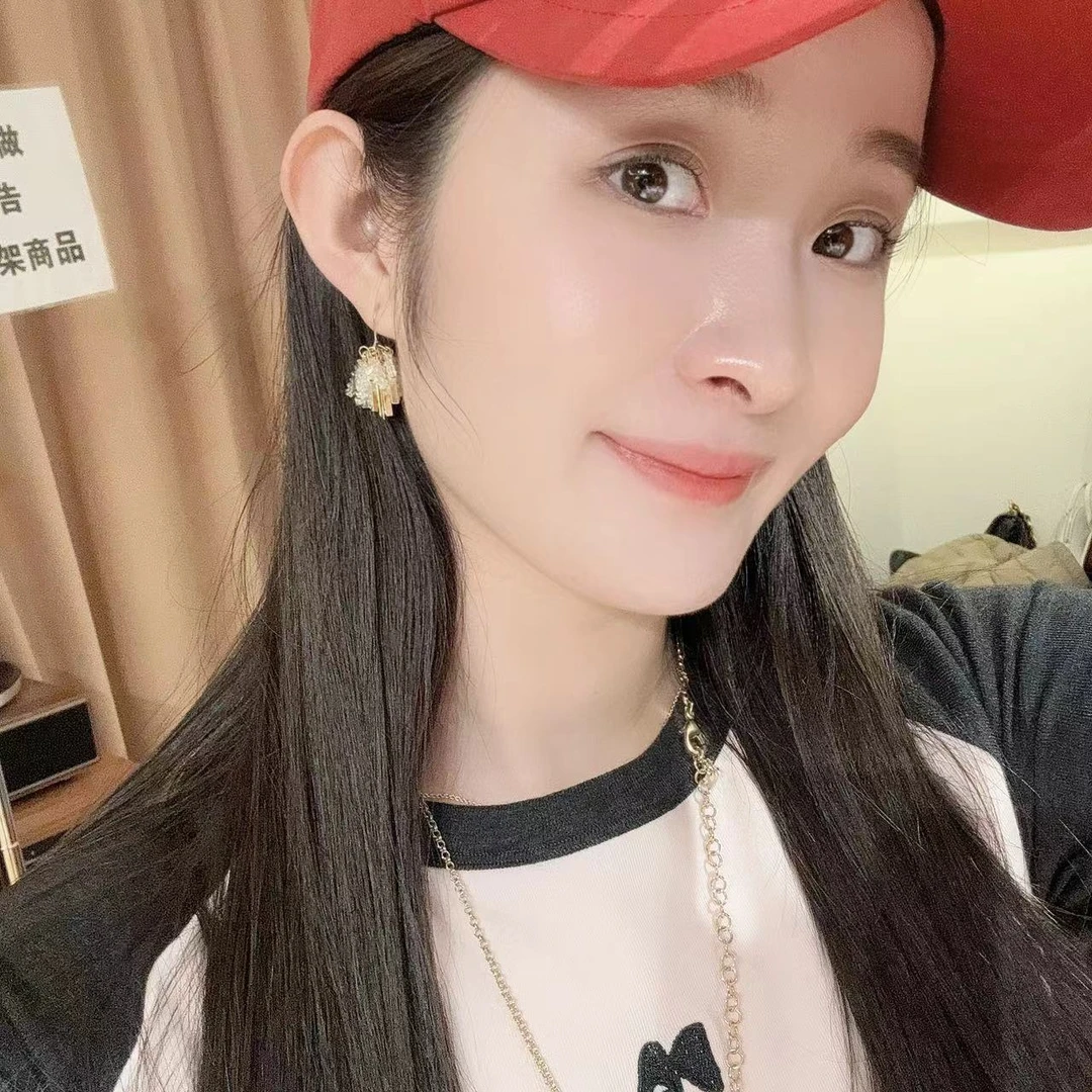 铜合金仿水晶耳饰 5355金色一对精致百搭经典气质时尚流苏耳环