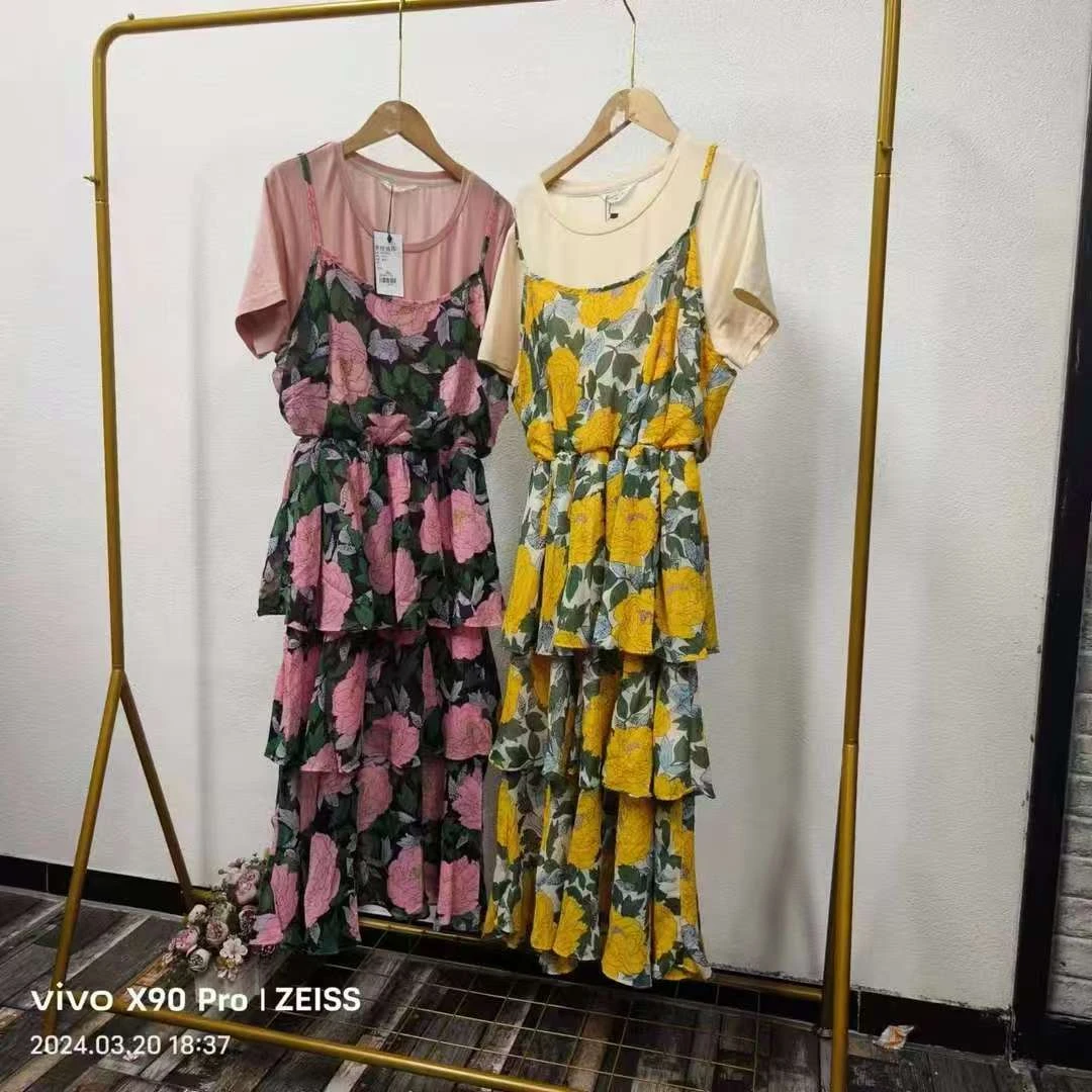 唯琳剪标   7仓S3-2-7232款   假两件吊带蛋糕裙