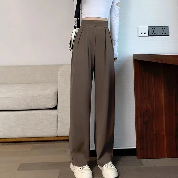 品牌剪标F4-14- 2136  夏季薄款冰丝垂感阔腿裤
