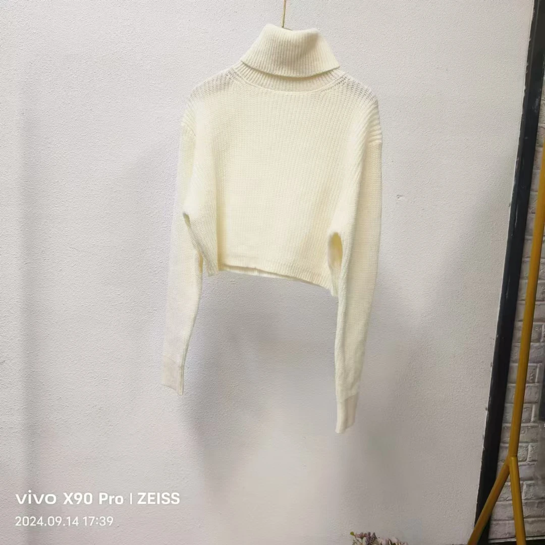 品牌剪标 5仓D4-6-1959款 米白色高领毛衣