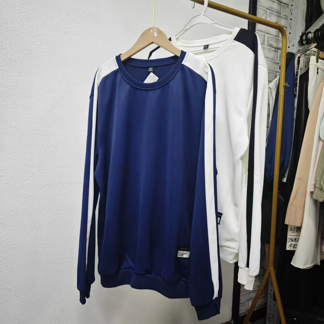 唯琳剪标 C1-1-5-6701款 男款速干面料拼色圆领长袖T