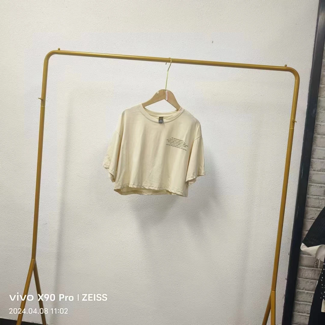唯琳剪标 7仓F5-6-4881款 卡其色短袖T恤