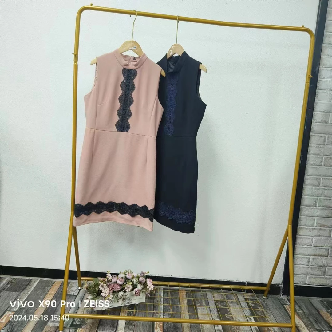 唯琳剪标   8仓B7-10-501款  蕾丝片无袖连衣裙