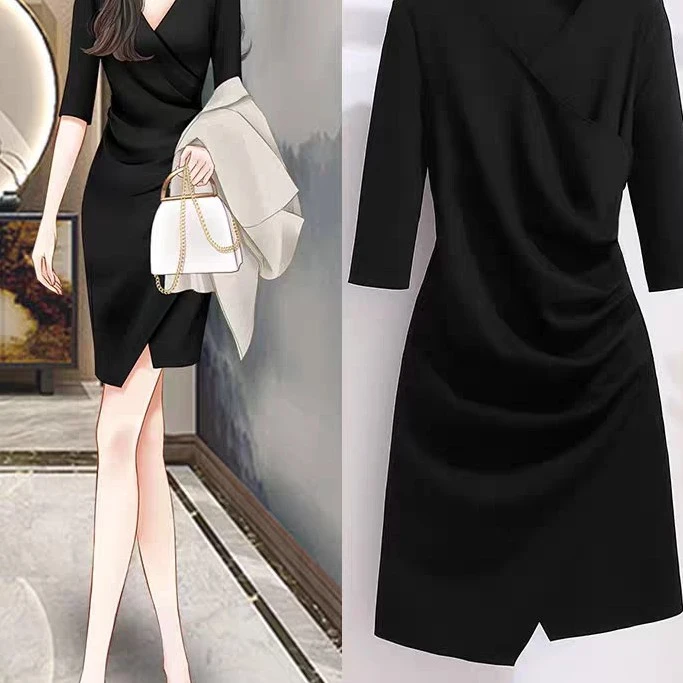 品牌剪标  7仓H3-5-5468款  气质收腰连衣裙