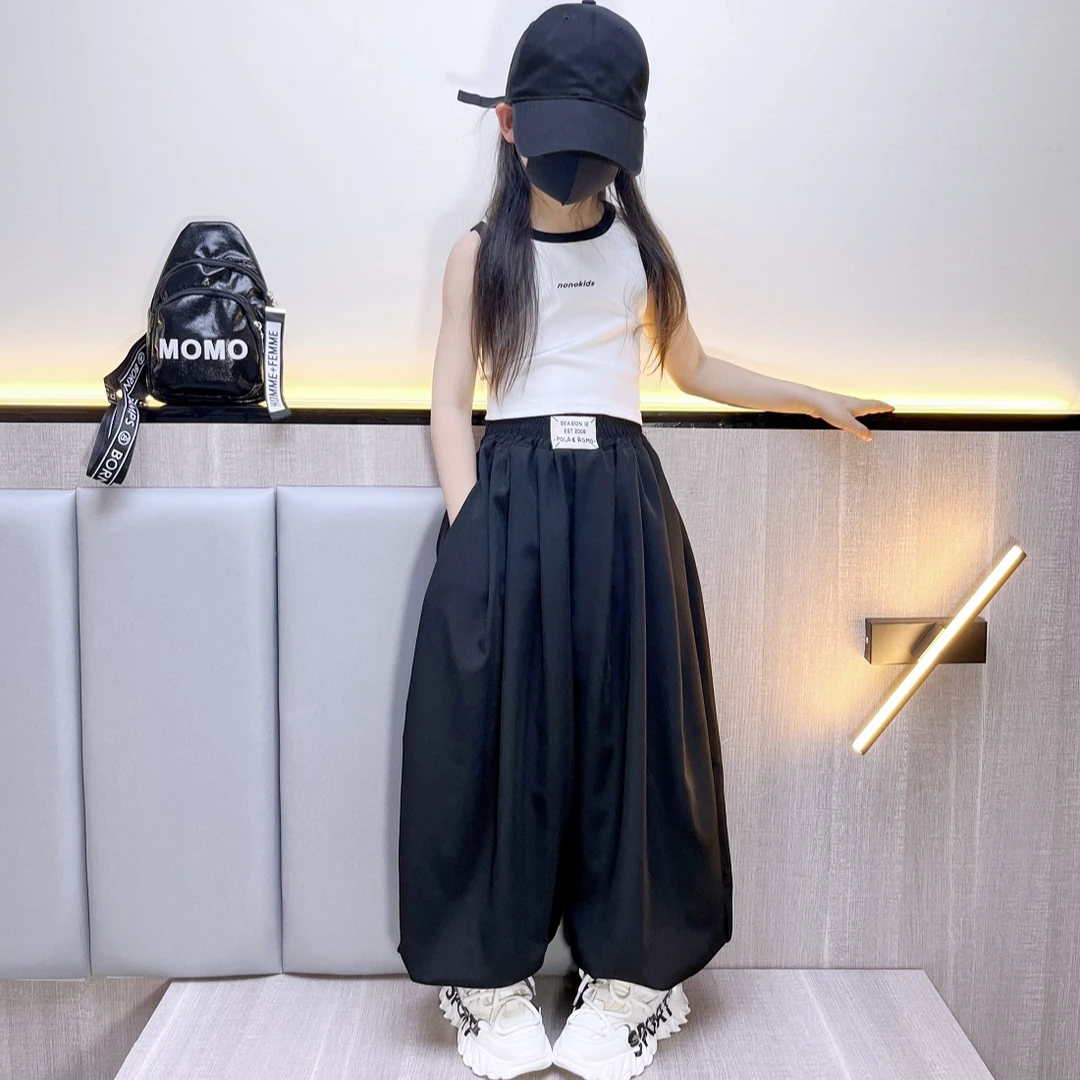 儿童潮酷防蚊裤夏装新款洋气女童炸街灯笼裤男童街舞哈伦裤夏装潮