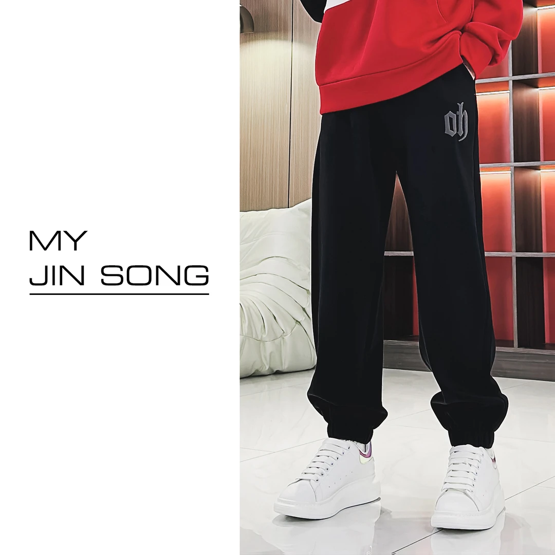 铭悦金松春夏新款舒适休闲束脚裤时尚百搭运动裤休闲裤男士