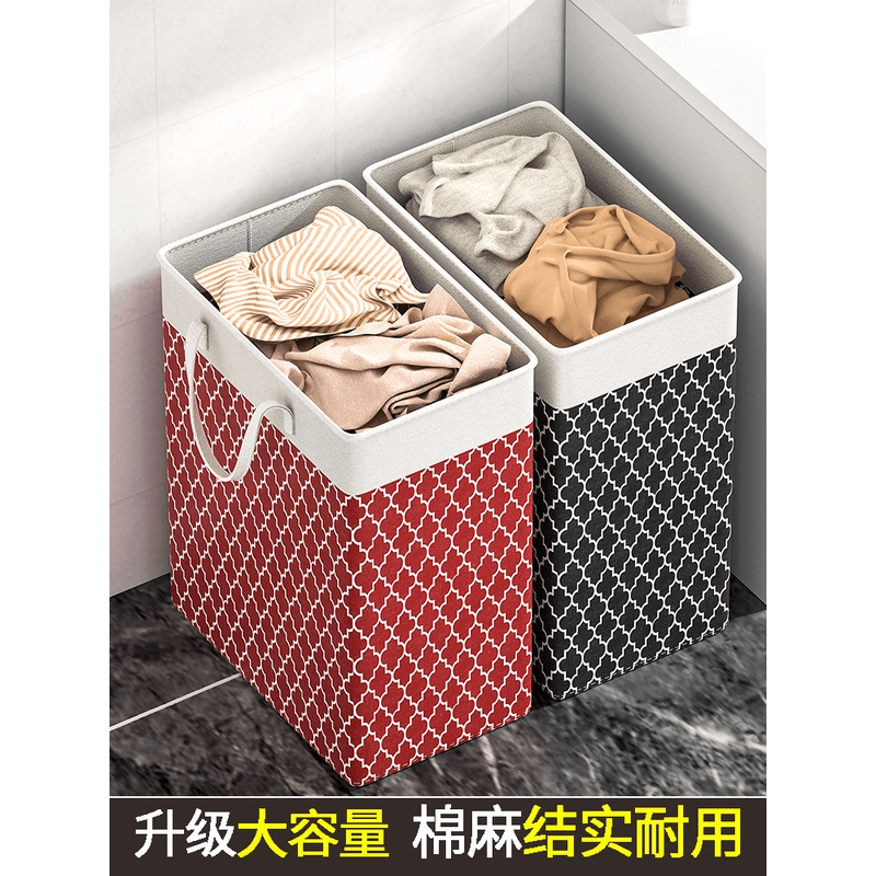 棉麻脏衣篓家用布艺脏衣服收纳筐折叠洗衣篮子大号毛绒玩具娃娃桶