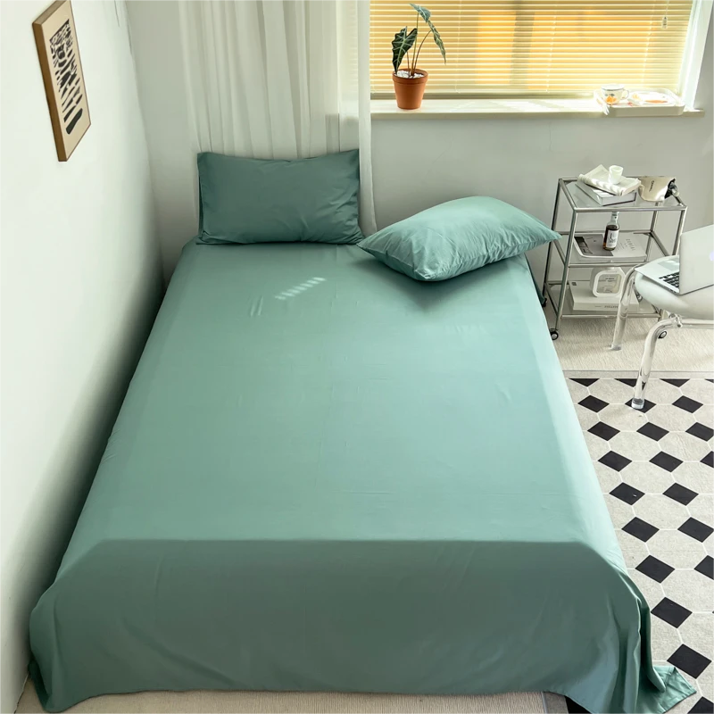 绿色200*230-纯色水洗床单