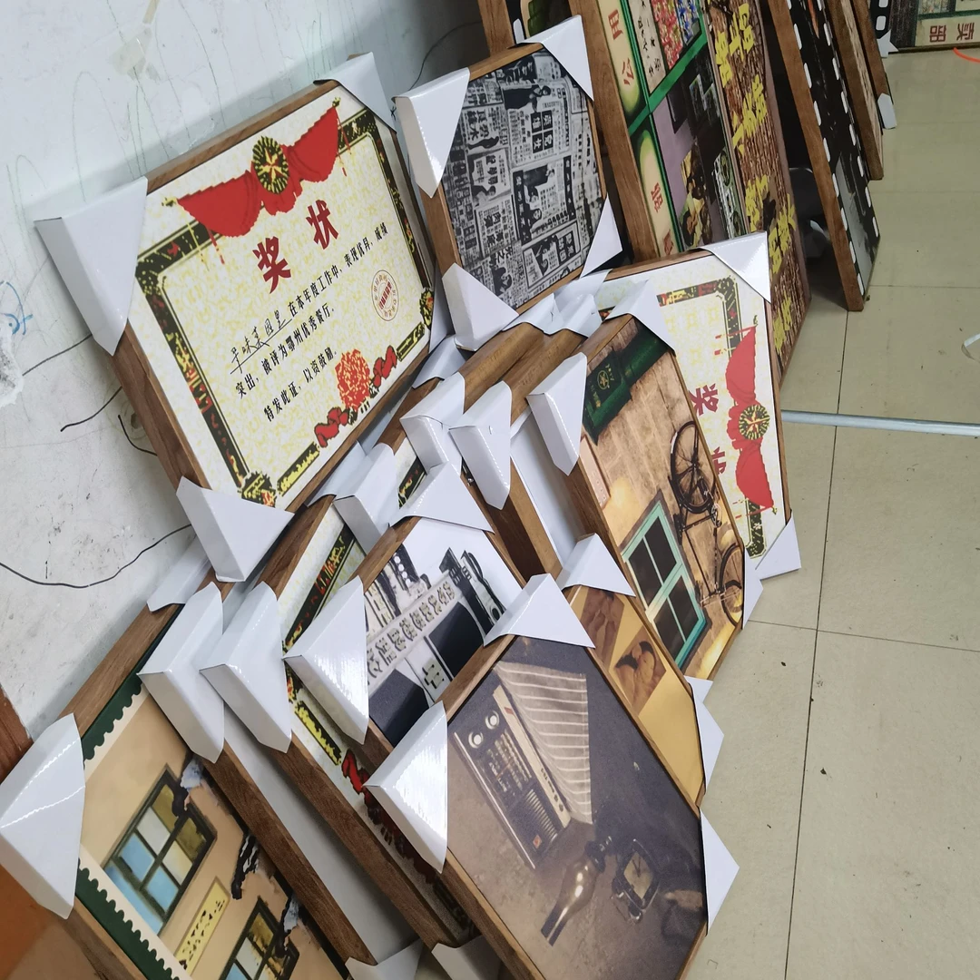 幻彩灯箱卡布立式旗杆不锈钢摆摊定制双面油画布挂画实木